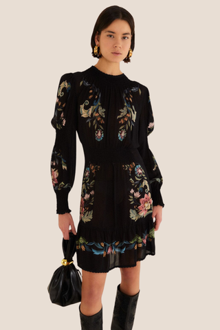 Natalia Black LS Mini Dress