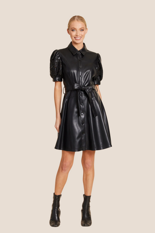 Vegan Embroidered Cut Out Dress