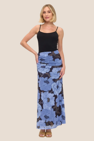 Floral Mesh Skirt/Strapless Dress