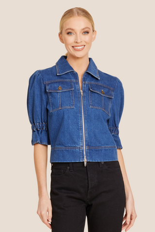 Double Zip Denim Jacket
