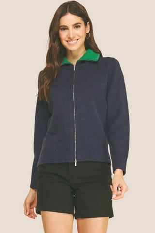 Full Zip Knit Cardigan