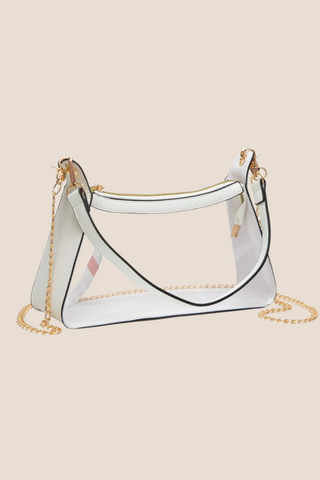 Game Day Clear Satchel  - White