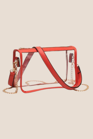 Game Day Clear Crossbody - Red