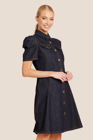 Denim Short Sleeve Dress
