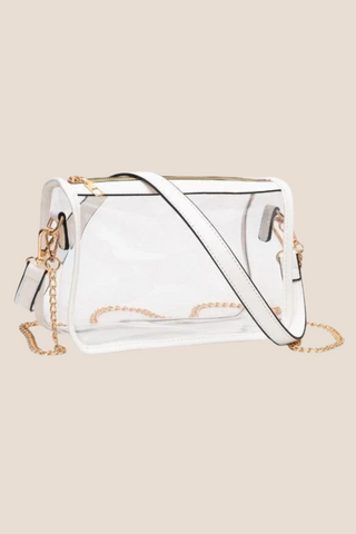 Game Day Clear Crossbody - White