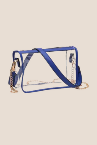Game Day Clear Crossbody - Royal Blue