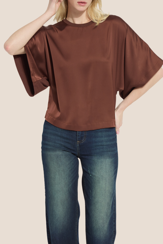 Ginger Mix-Media Dolman Tee