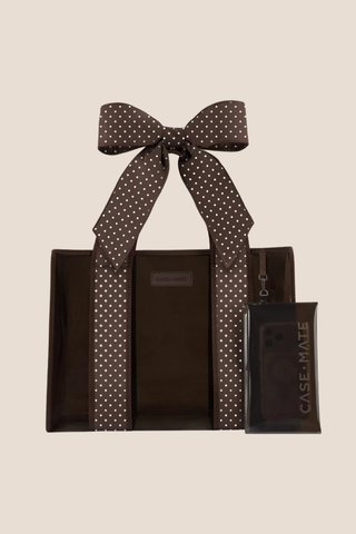 Jelly Tote - Espresso Polka Dot