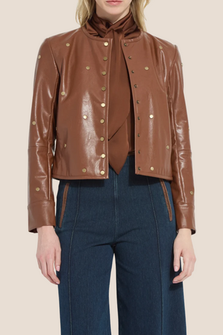 Luanne Studded Leather Jacket