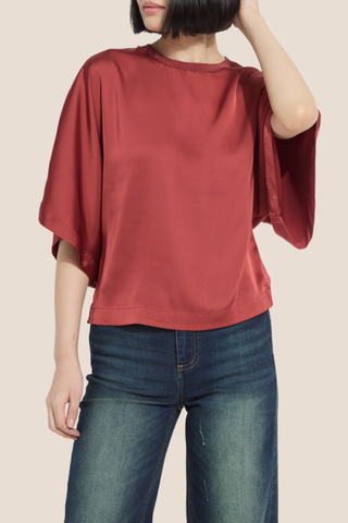 Ginger Mix-Media Dolman Tee